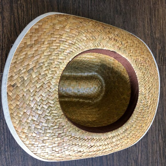 Western Cowboy Cowgirl Unbranded Brown Straw Hat - Picture 3 of 4